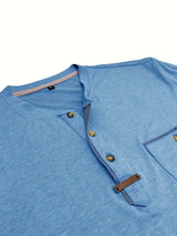 AnaJosé™ — Camiseta elegante de cuello redondo con bolsillo