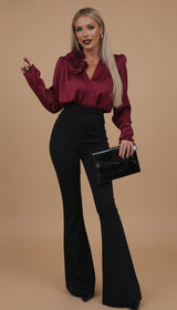 Blusa de satén - Doble Flor