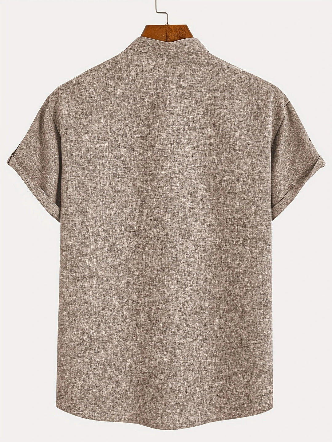 Elliott – Camisa Elegante de Manga Corta con Cuello Alto