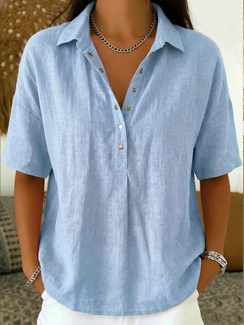 Ana&José™ | Blusa con cuello y detalle de botones (¡1+1 GRATIS por tiempo limitado!)