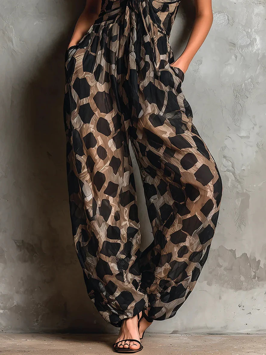 Ana&José™ | Mono estampado animal con escote halter