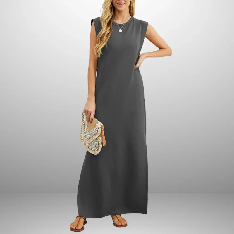 Inma | Vestido largo fluido antiarrugas