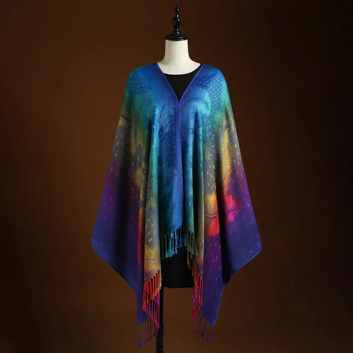 Malena - Bufanda multicolor con degradado artístico