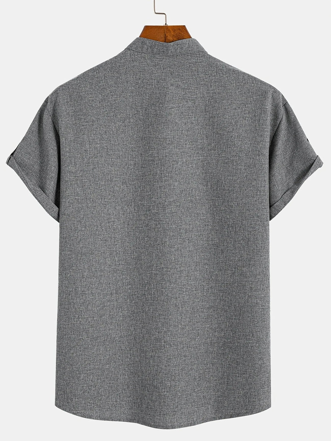 Elliott – Camisa Elegante de Manga Corta con Cuello Alto