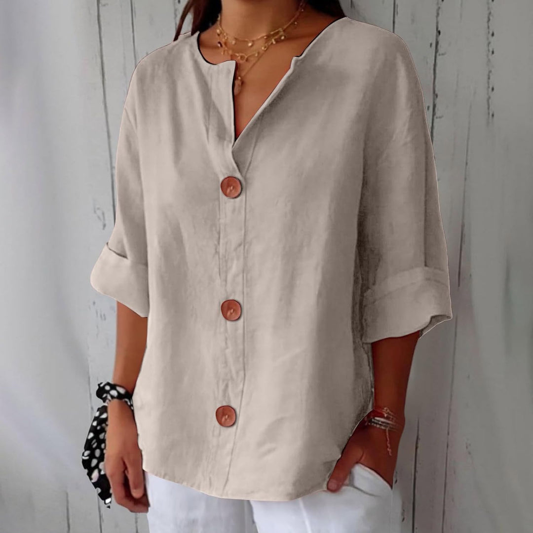 Noria - Blusa de lino relajada para una elegancia atemporal