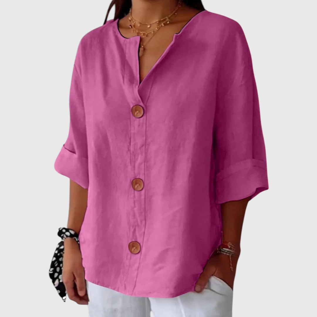 Reza - Casual Textured Blouse
