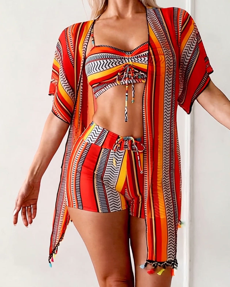 Ana&José | CONJUNTO TANKINI ESTAMPADO CON PAREO PARA MUJER