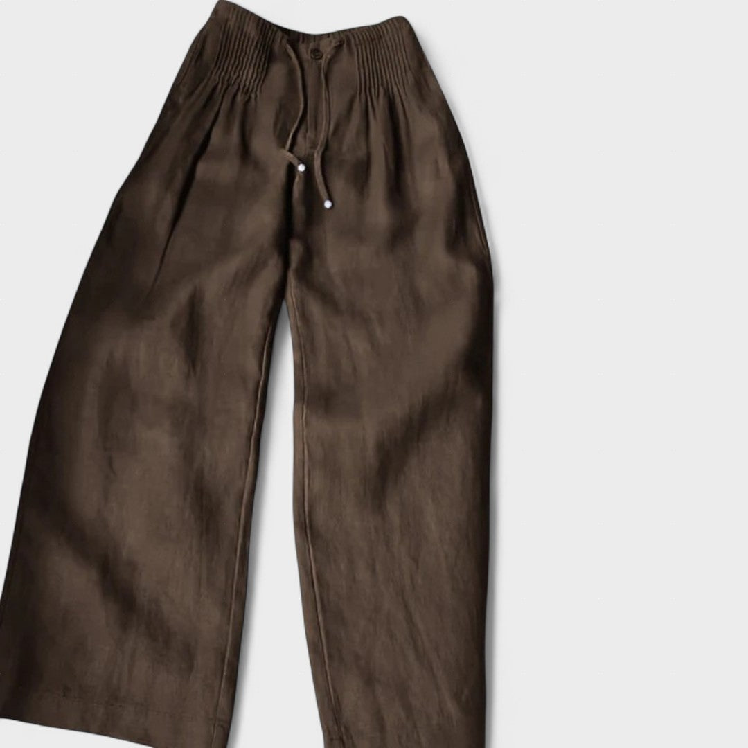Ángeles™ | Pantalón amplio de algodón y lino