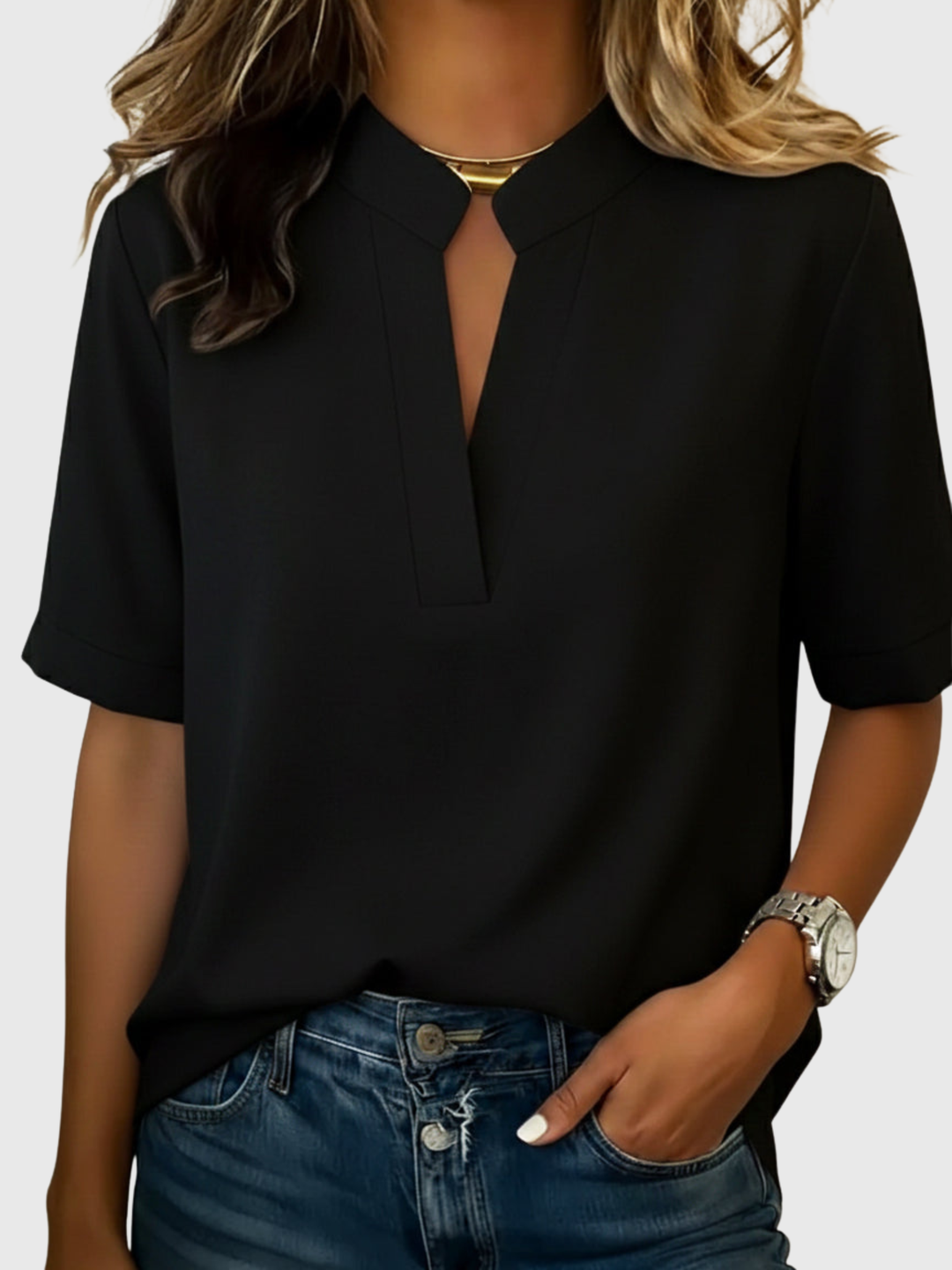 Loise | Blusa Elegante con Cuello Refinado