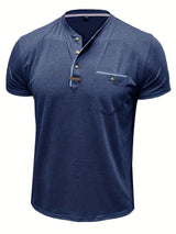 AnaJosé™ — Camiseta elegante de cuello redondo con bolsillo