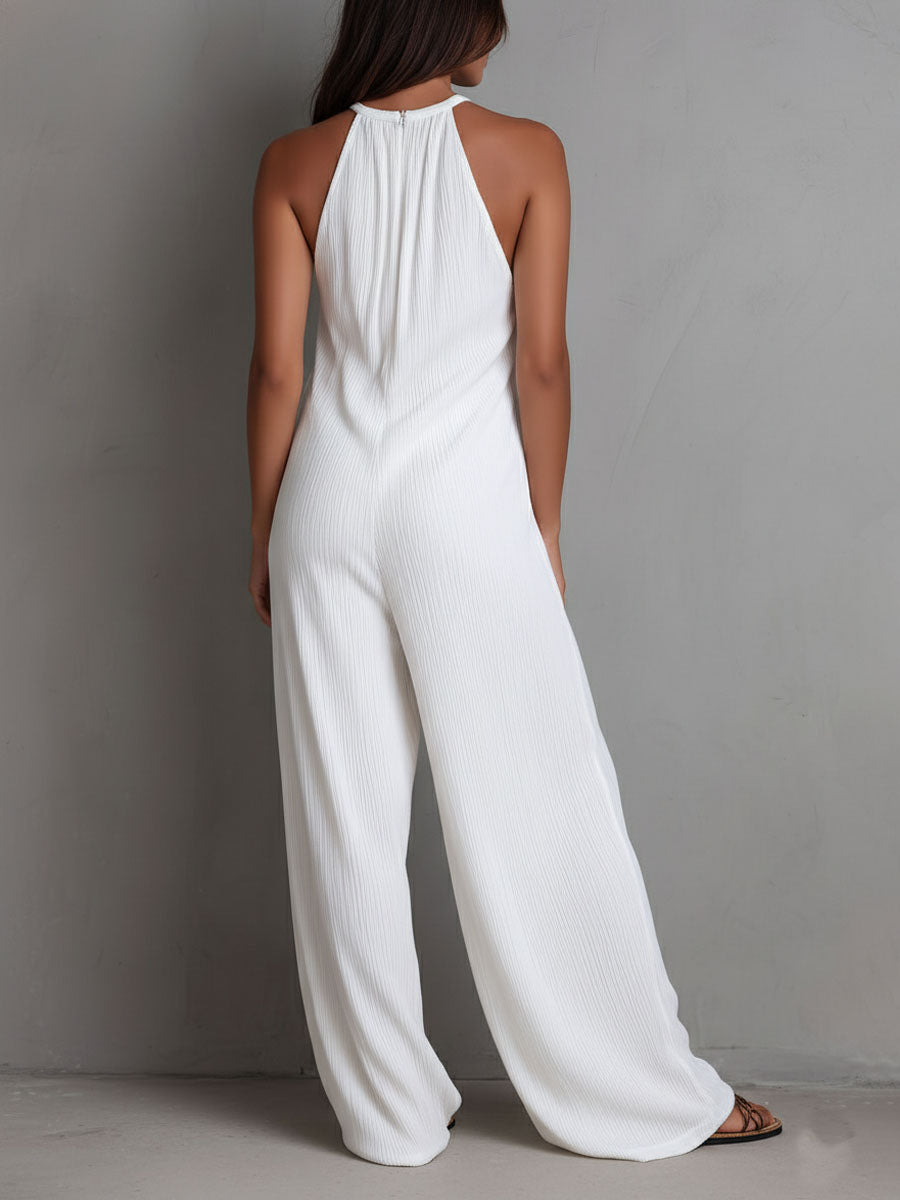 Elena | Mono fluido elegante con cuello halter
