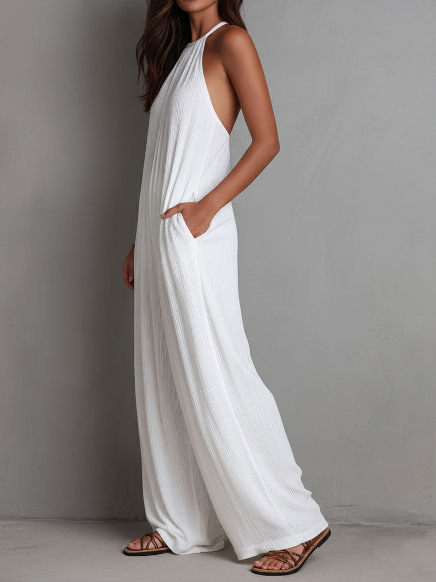 Elena | Mono fluido elegante con cuello halter