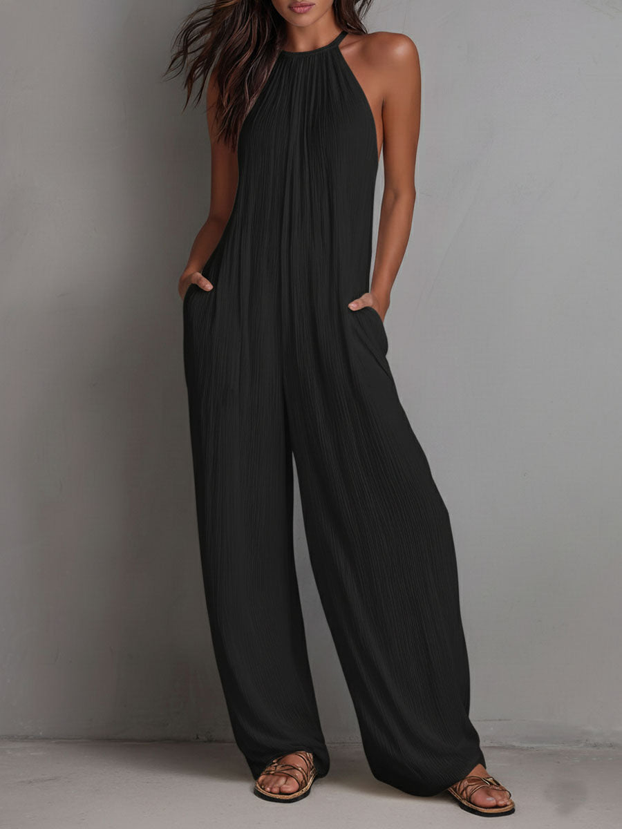 Elena | Mono fluido elegante con cuello halter