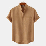 AnaJosé™ — Camisa lisa de algodón con botones