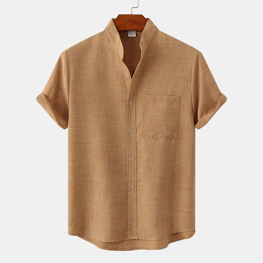 AnaJosé™ — Camisa lisa de algodón con botones