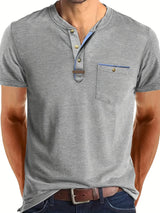 AnaJosé™ — Camiseta elegante de cuello redondo con bolsillo