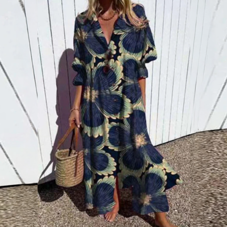 Ana&José | VESTIDO MAXI ESTAMPADO PARA MUJER