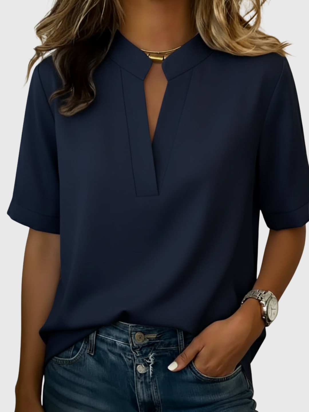 Loise | Blusa Elegante con Cuello Refinado