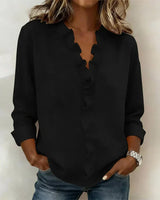 Ana&José | BLUSA CON CUELLO DE VOLANTES EN V PARA MUJER