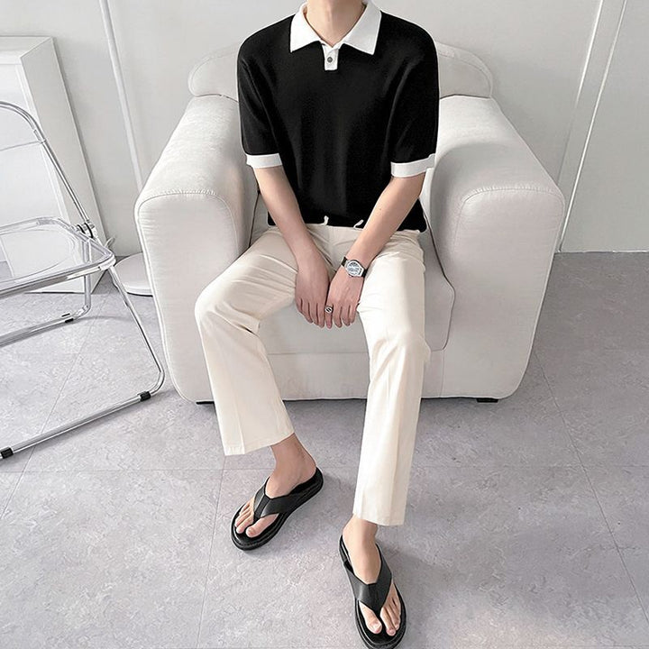 AnaJosé™ Polo de manga ancha para hombre