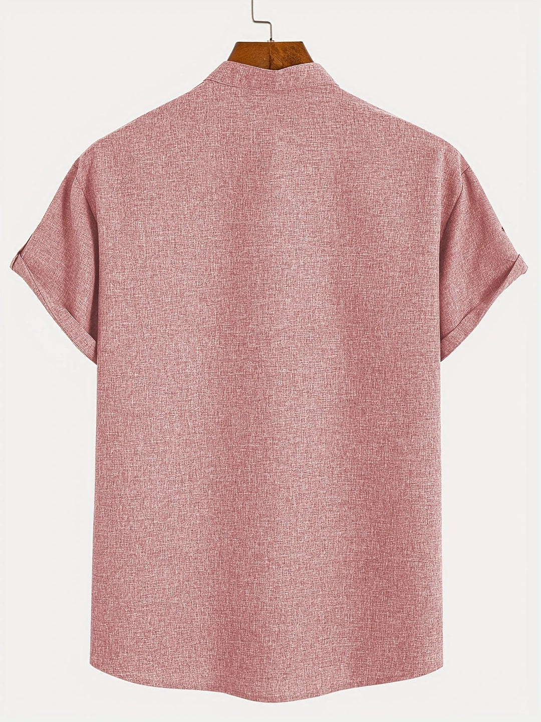 Elliott – Camisa Elegante de Manga Corta con Cuello Alto
