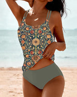 Ana&José | CONJUNTO DE TANKINI CON ESTAMPADO FLORAL PARA MUJER