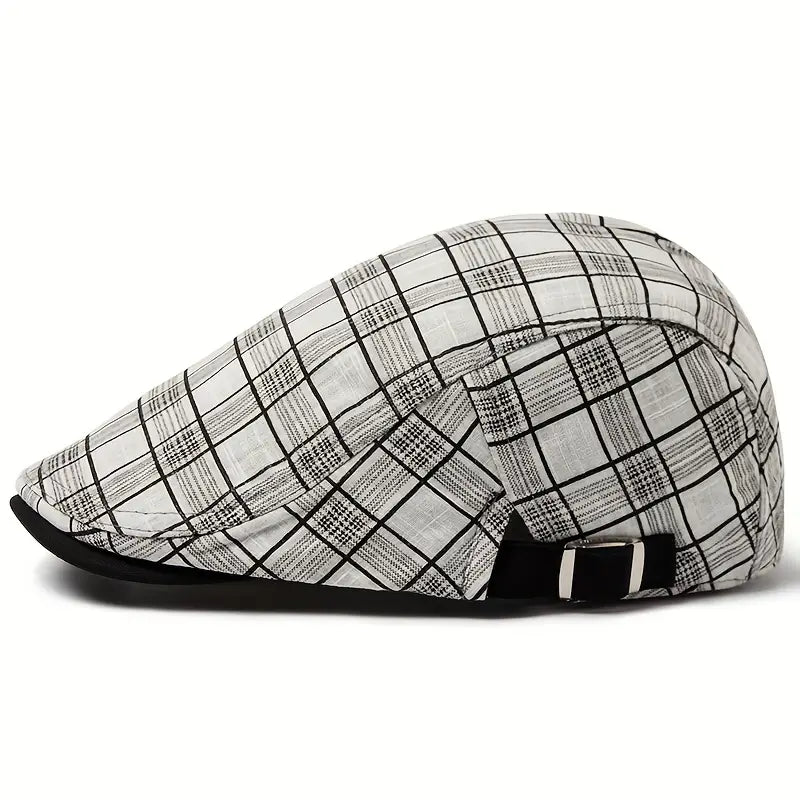 Zared - Gorra vintage a cuadros ajustable