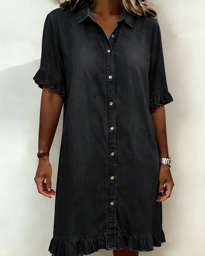 Ana&José™ | Quinn™ Vestido Suave Corte Holgado Ligero Estilo Casual