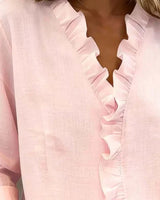 Ana&José | BLUSA CON CUELLO DE VOLANTES EN V PARA MUJER