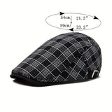 Zared - Gorra vintage a cuadros ajustable