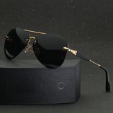 Gafas de Sol Aviador Polarizadas Negras para Hombres