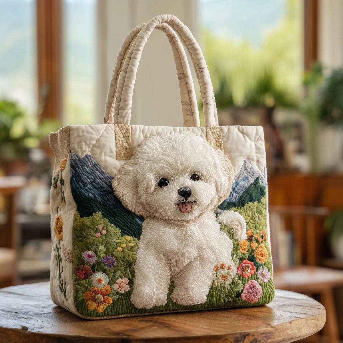 Ana&José™ | Bolso acolchado artesanal con diseño de perros