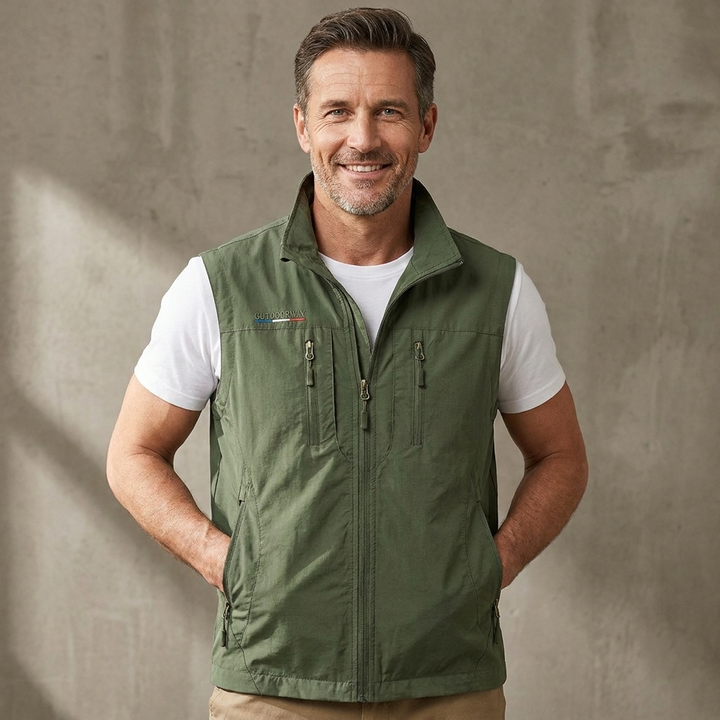 ALPINO – Chaleco Hombre Multibolsillo Outdoor