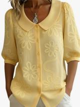 Ana&José | BLUSA FLORAL CON CUELLO REDONDO PARA MUJER