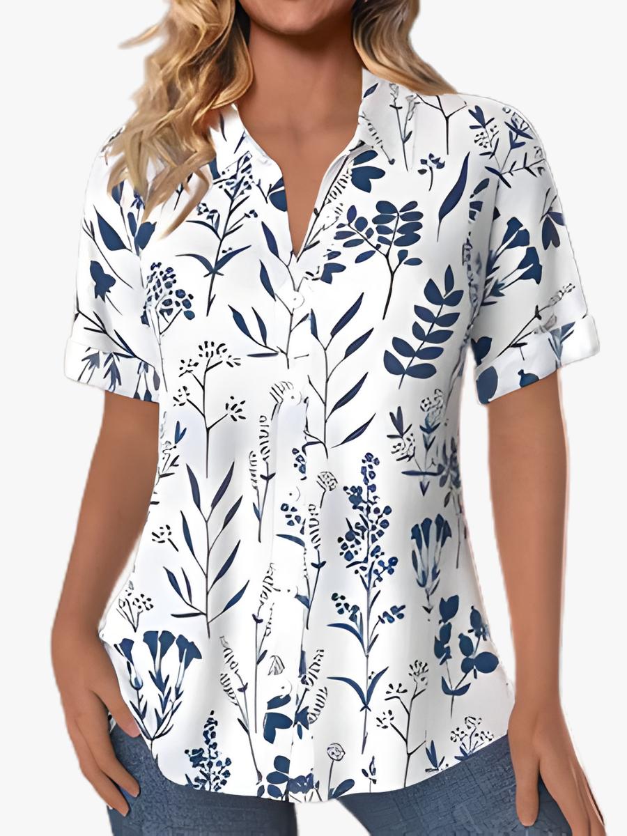 Ana&José | BLUSA ESTAMPADA DE HOJAS PARA MUJER