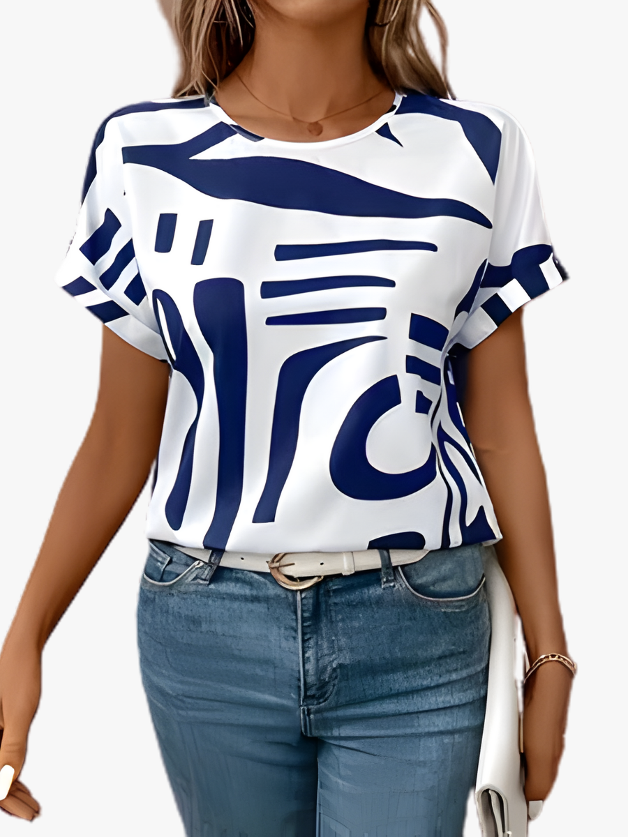 Ana&José | CAMISETA CON ESTAMPADO ABSTRACTO PARA MUJER