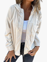 Ana&José | CHAQUETA CON CAPUCHA DE PANA PARA MUJER