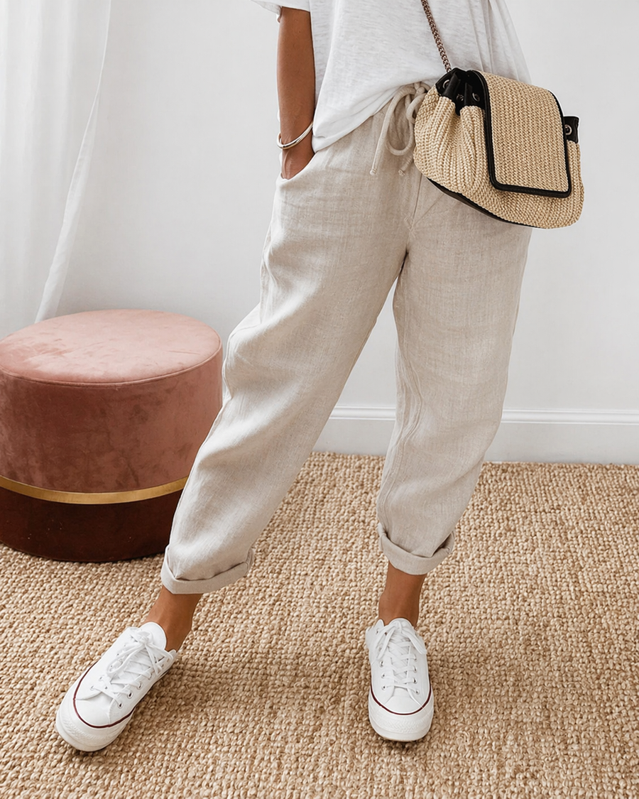 Ana&José | PANTALÓN DE LINO RELAJADO PARA MUJER