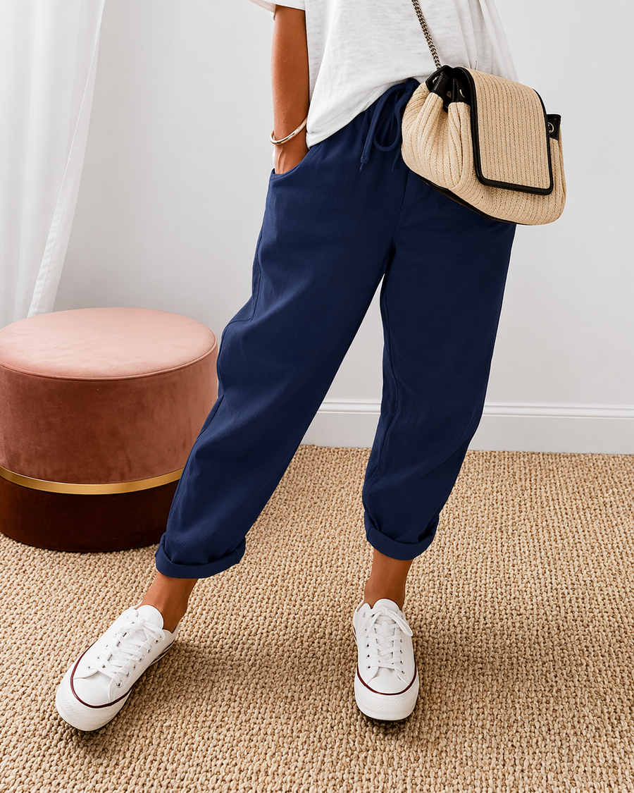 Ana&José | PANTALÓN DE LINO RELAJADO PARA MUJER