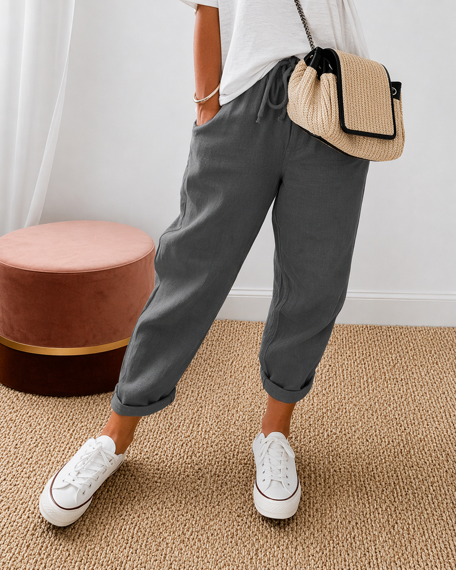 Ana&José | PANTALÓN DE LINO RELAJADO PARA MUJER