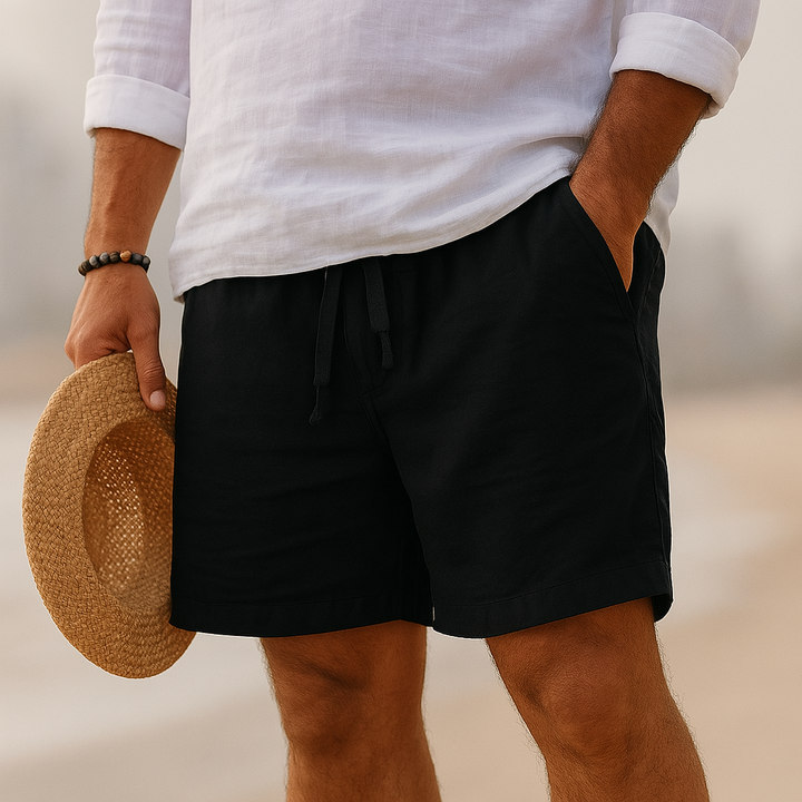 AnaJosé™ | Pantalones cortos elegantes de lino con cintura elástica