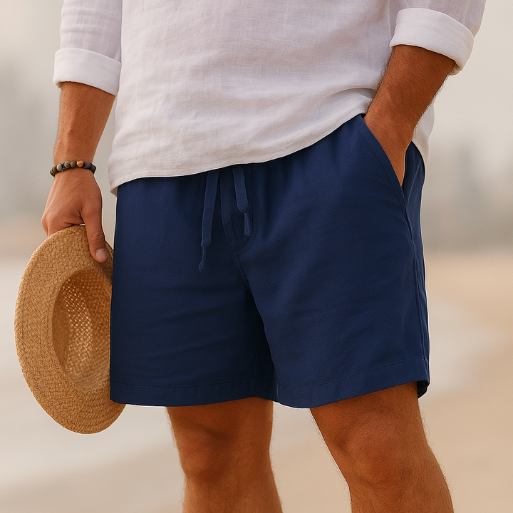 AnaJosé™ | Pantalones cortos elegantes de lino con cintura elástica
