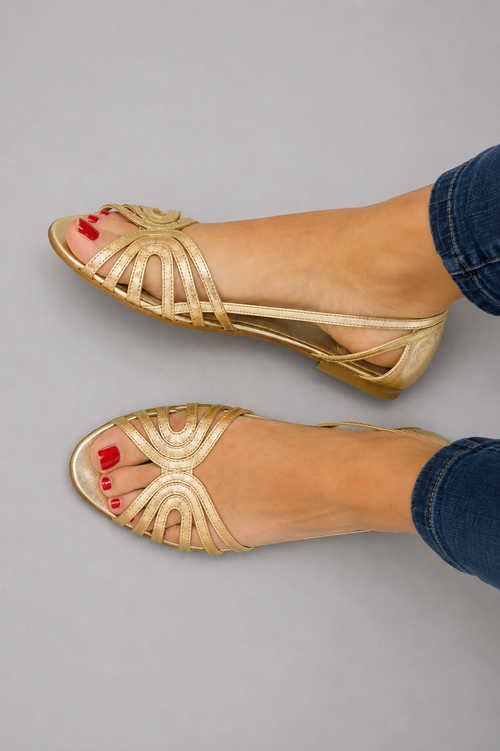 Ana&José™ | Sandalias Doradas Luz de Verano