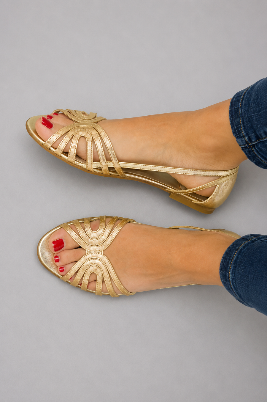 Ana&José™ | Sandalias Doradas Luz de Verano