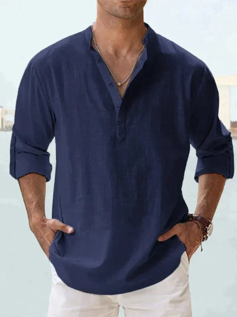Camisa Casual de Verano para Hombre, Tejido Transpirable