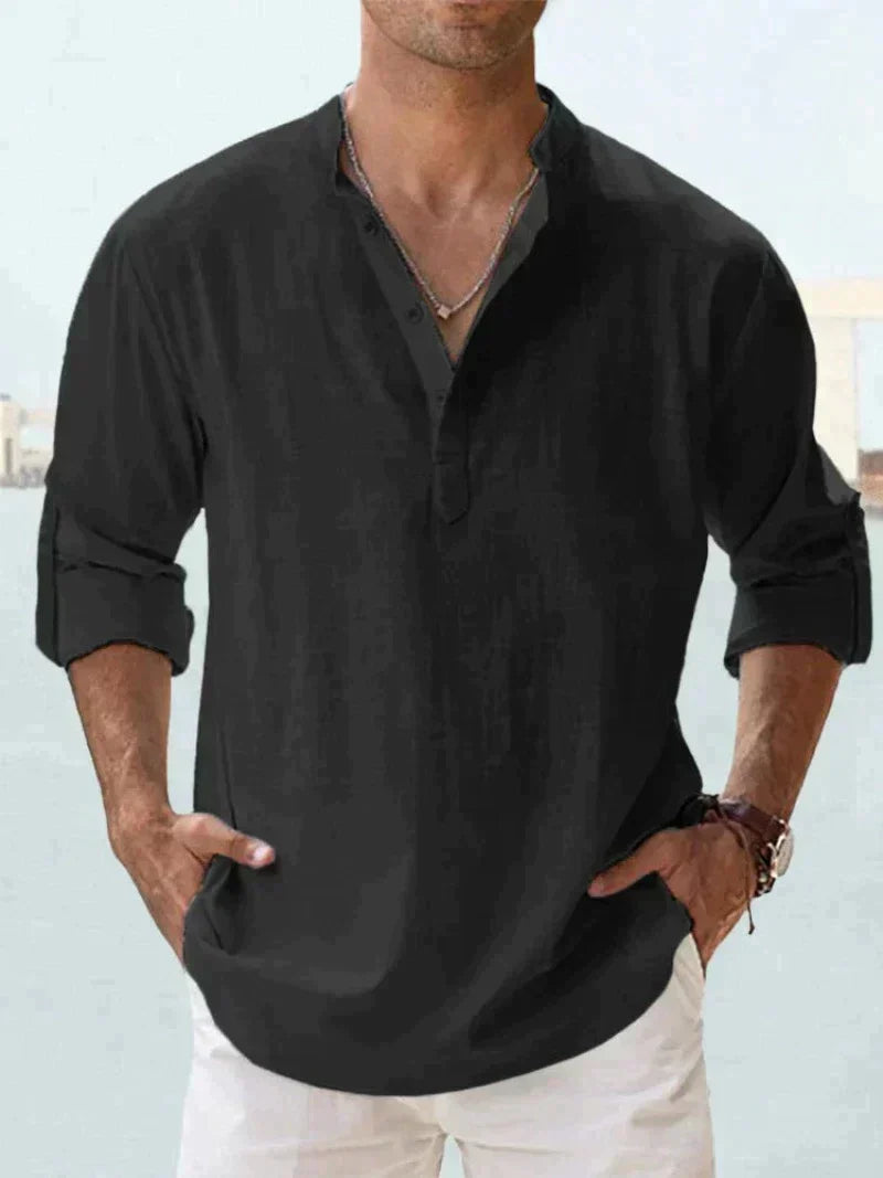 Camisa Casual de Verano para Hombre, Tejido Transpirable