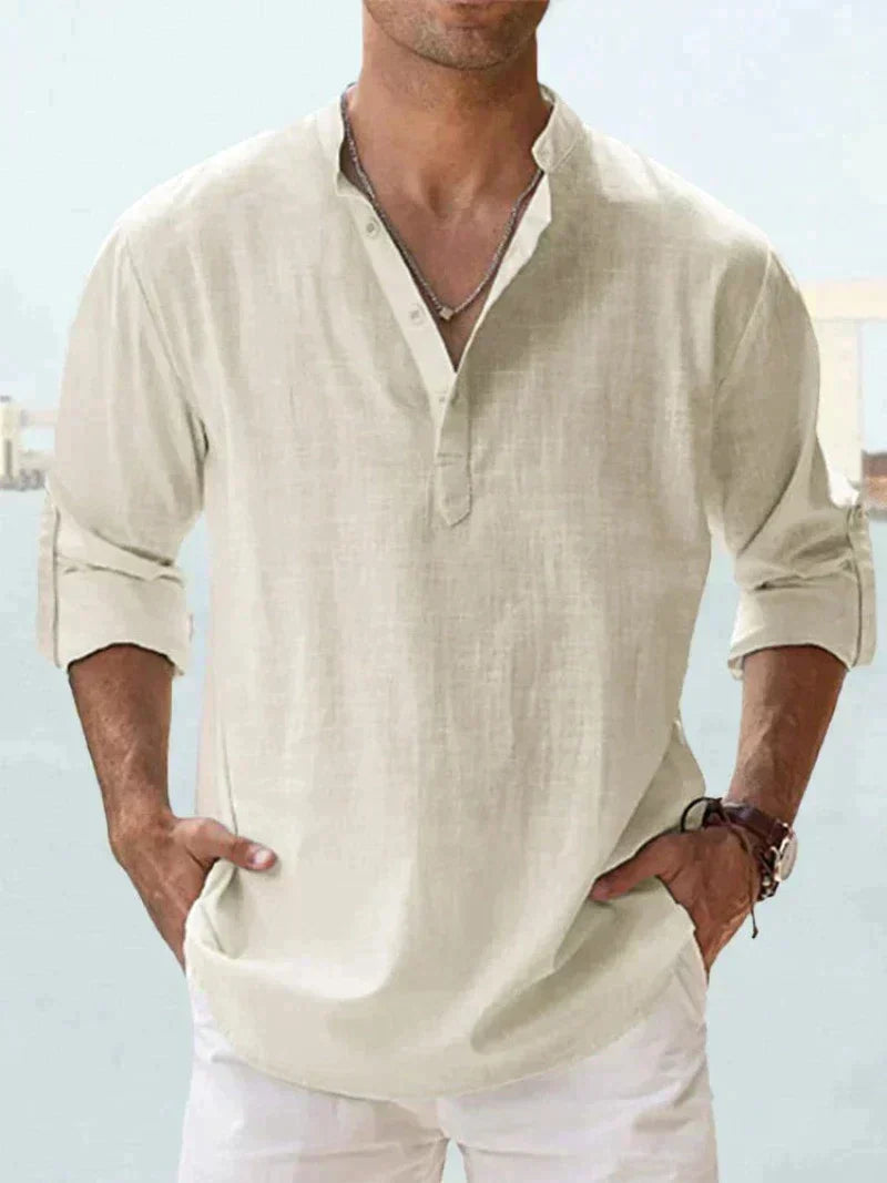 Camisa Casual de Verano para Hombre, Tejido Transpirable