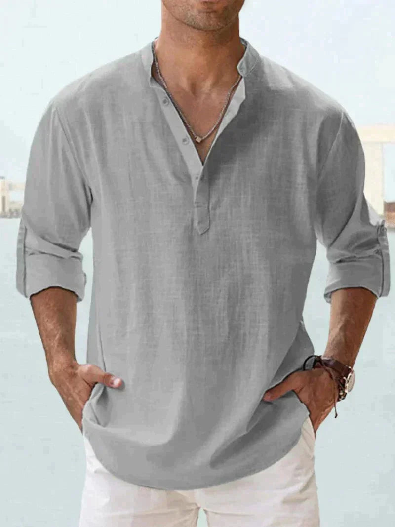 Camisa Casual de Verano para Hombre, Tejido Transpirable