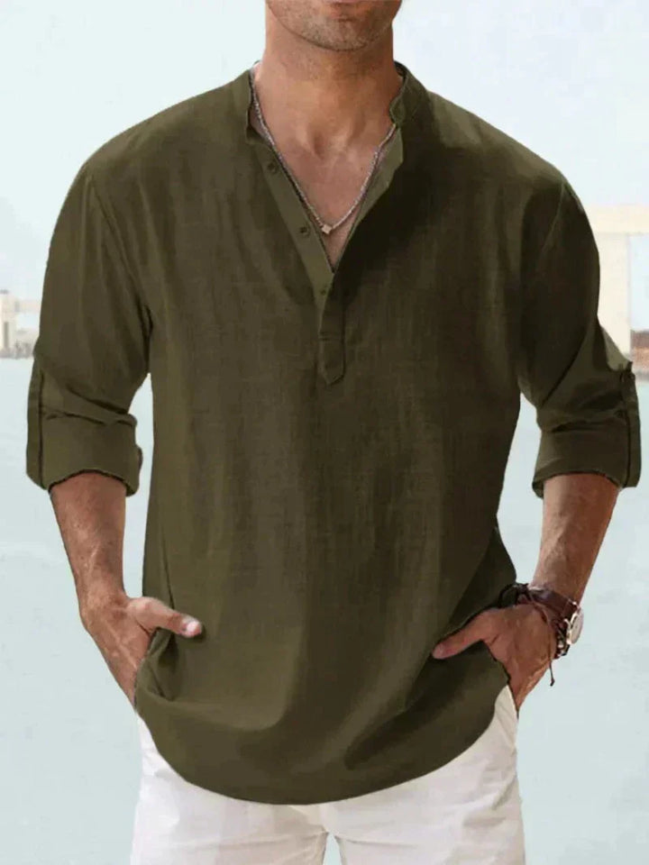 Camisa Casual de Verano para Hombre, Tejido Transpirable