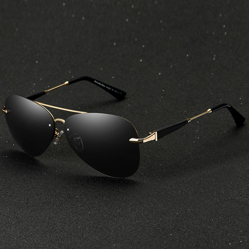 Gafas de Sol Aviador Polarizadas Negras para Hombres